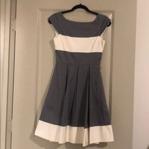 Kate spade gray and cream dress